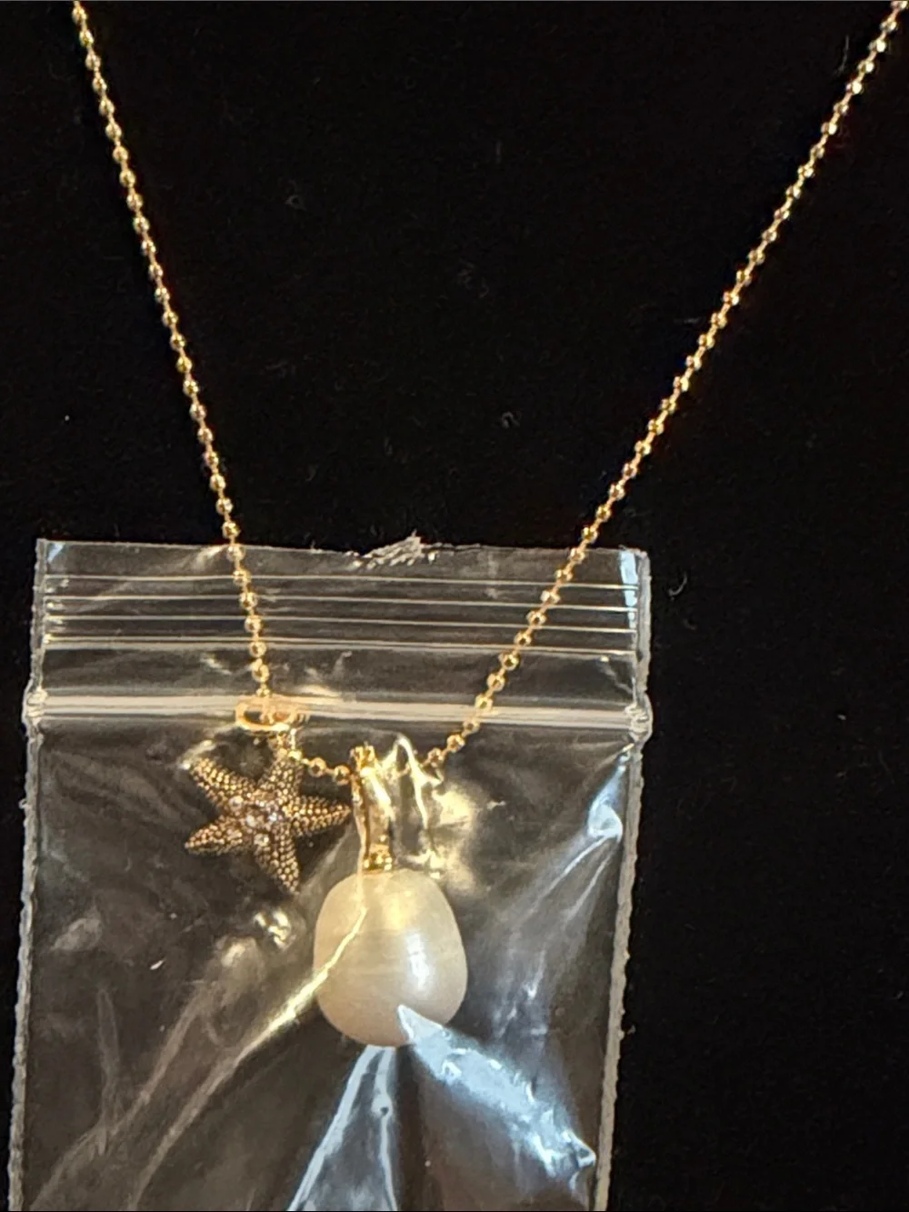 Kate Spade Gold Necklace W/ Sea Star Fish & Pearl, WBR00364 143 SEA